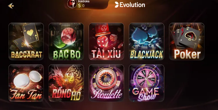 Trải Nghiệm Đẳng Cấp Tại Evolution Livestream Tại SunWin Hàng Đầu