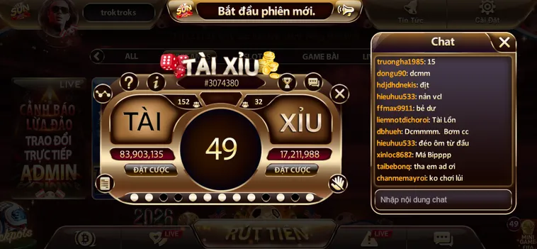 Minigame Tài Xỉu Tại SunWin Sân Chơi Đỉnh Cao Với Tỷ Lệ Thưởng Lên Tới 98 Phần Trăm