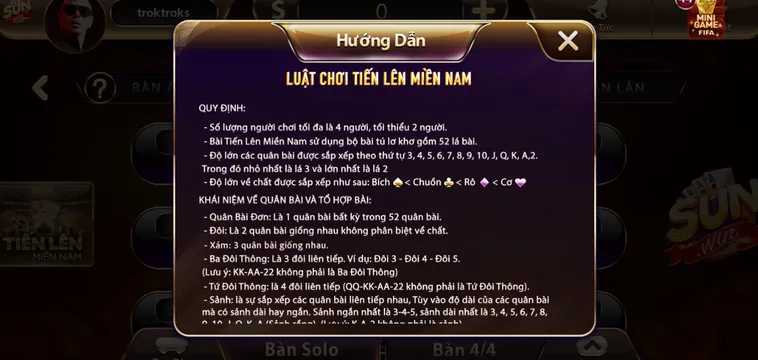 Tiến Lên Miền Nam Tại SunWin Trải Nghiệm Sân Chơi Bài Dân Gian Đỉnh Cao Hấp Dẫn