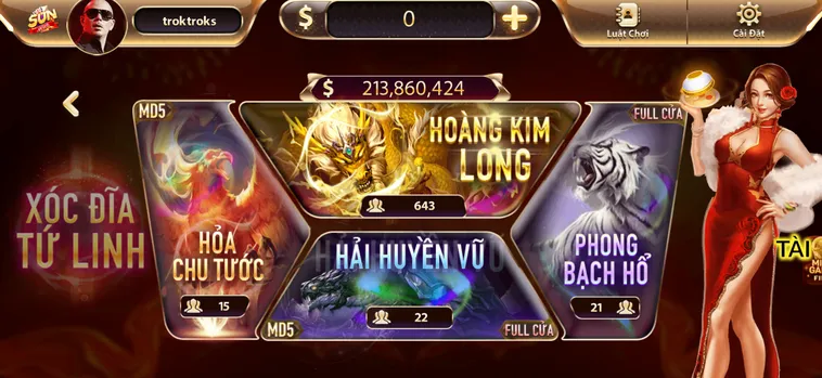 Khám Phá Sức Hấp Dẫn Của Minigame Xóc Đĩa Tứ Linh Tại SunWin Đẳng Cấp